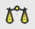 Law Embroidery Design