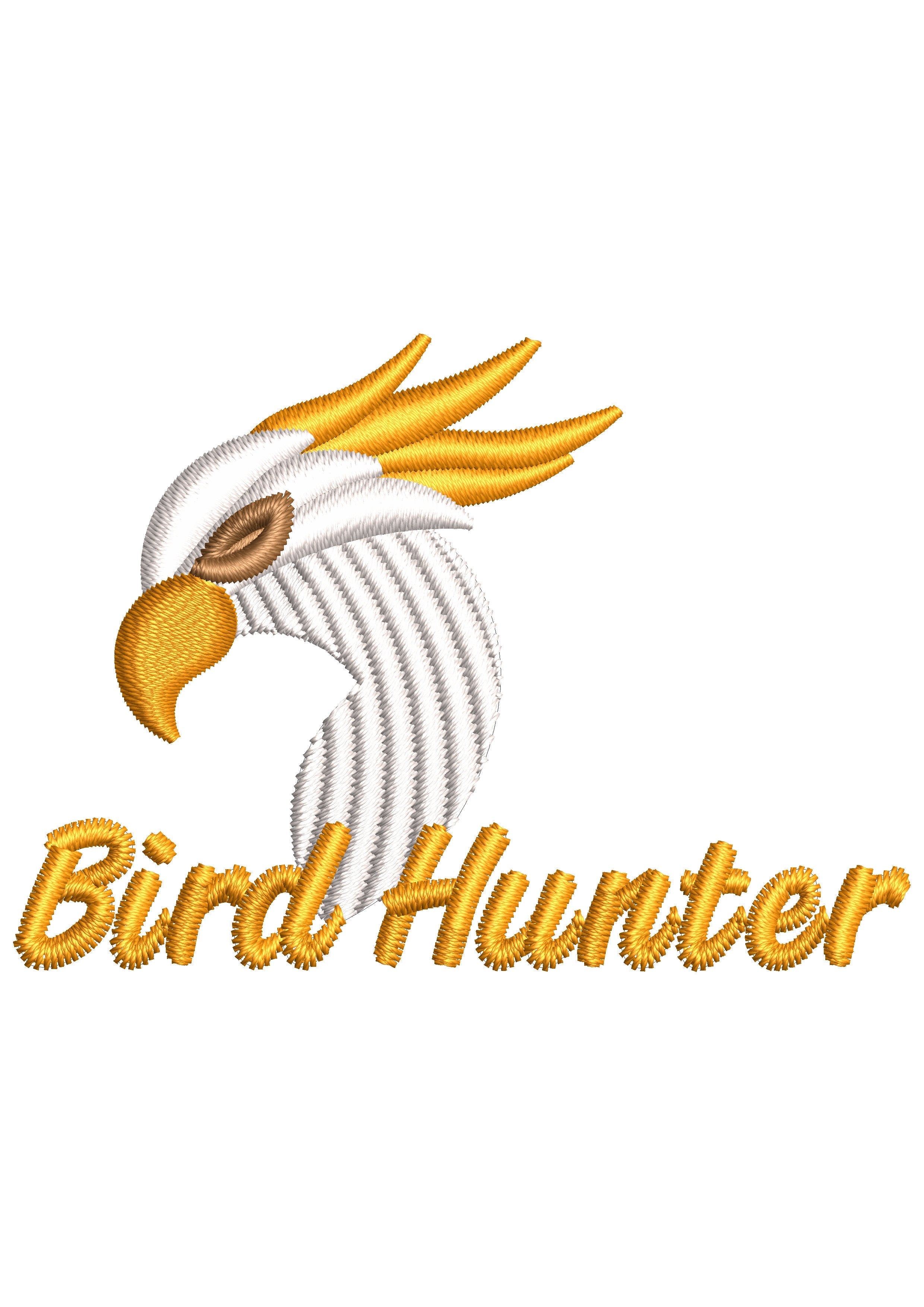 Bird Hunter Embroidery Design