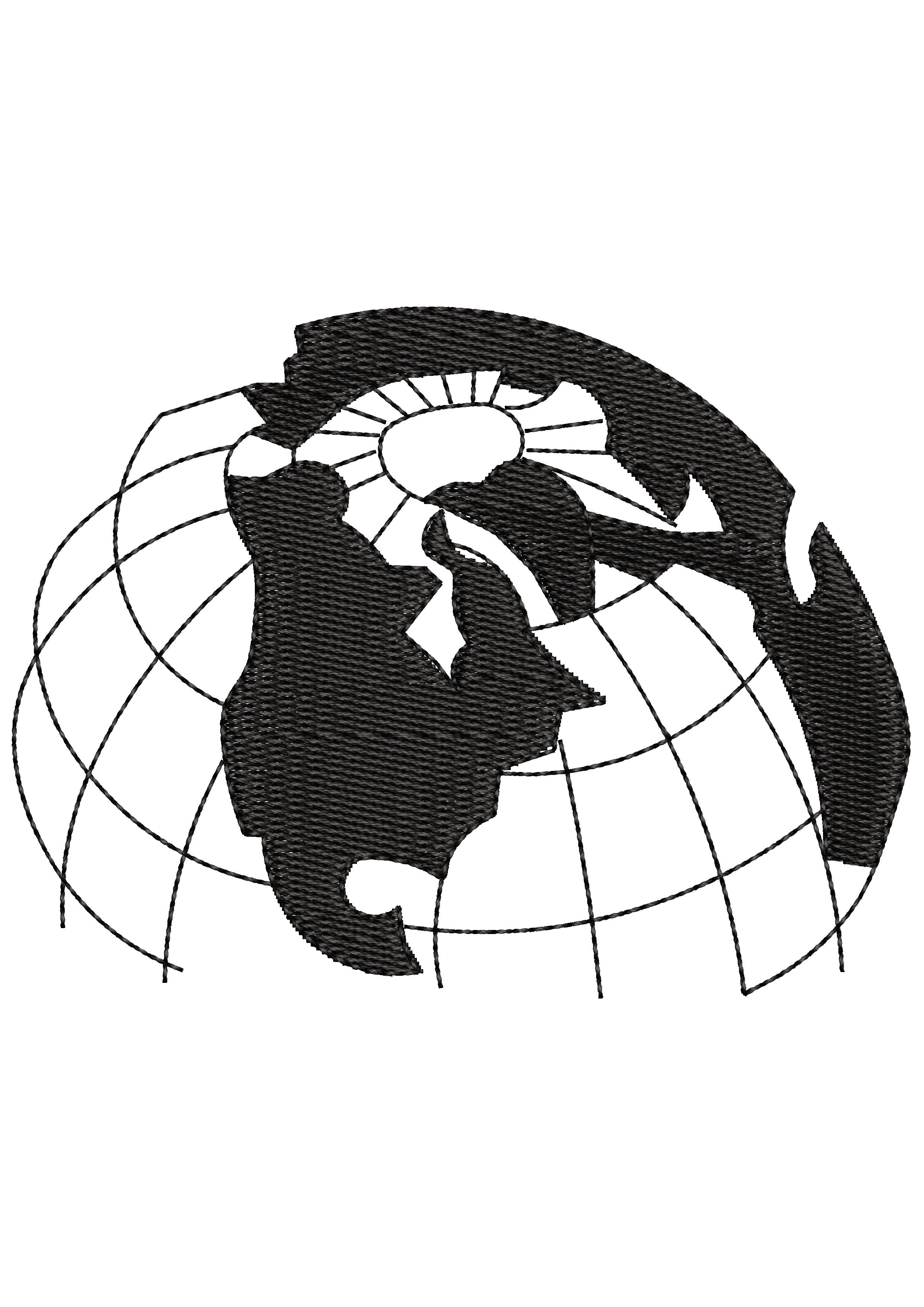 Map Embroidery Design