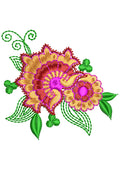 Tingi Flower Embroidery Design