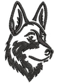 Sharp Dog Embroidery Design
