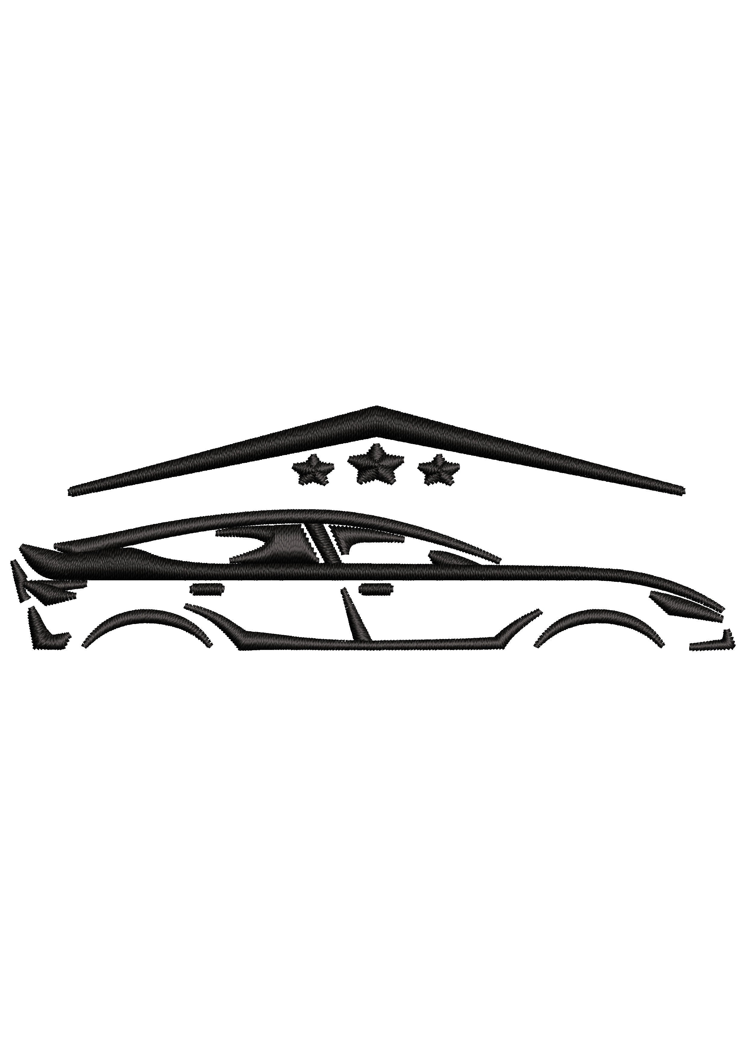 Car House Embroidery Design