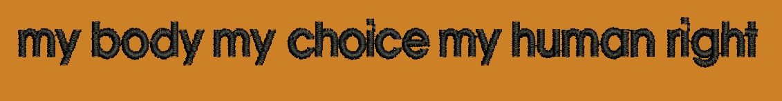 Human Rights Advocacy Typography Embroidery Design
