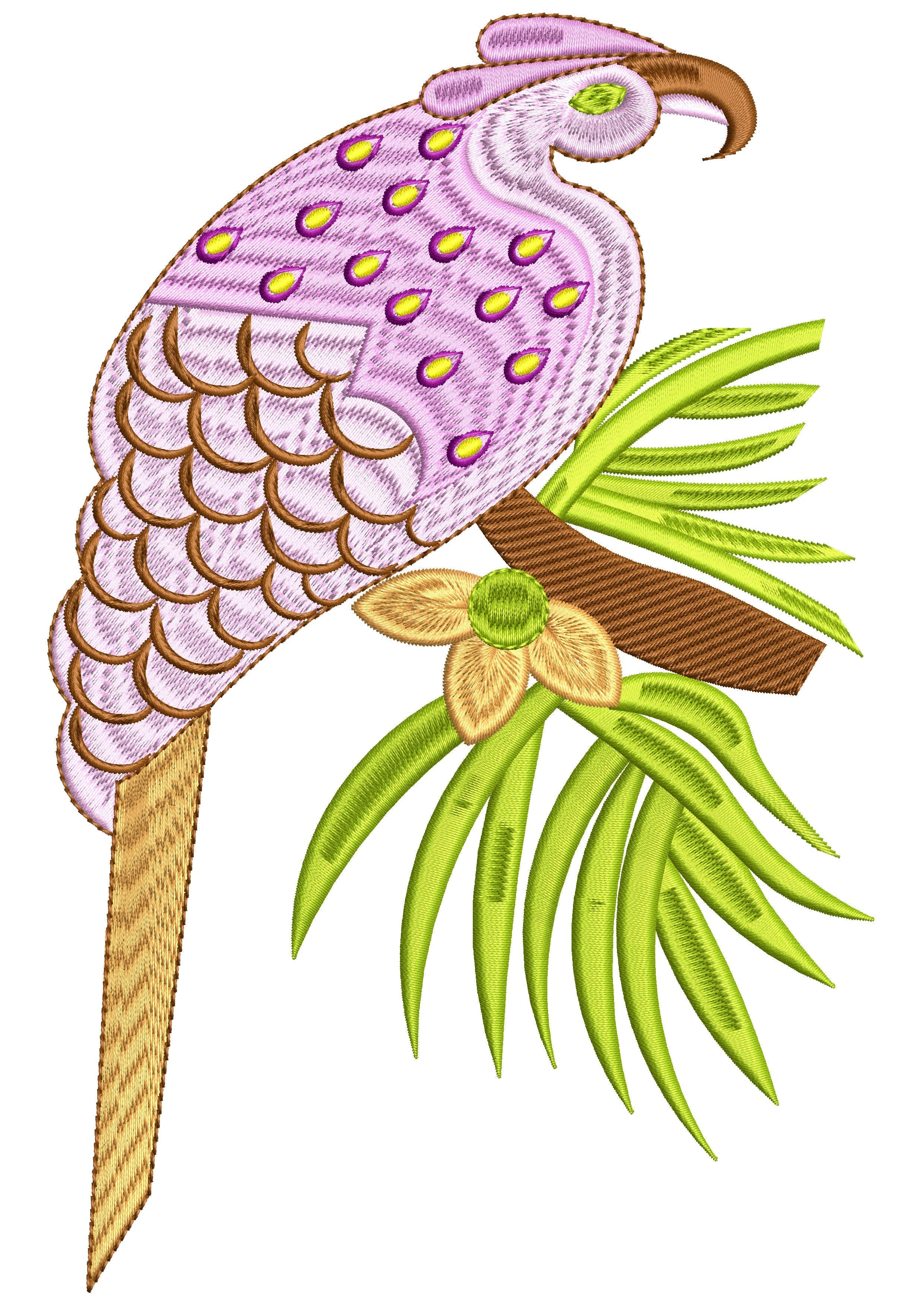 Multi Sparrow Embroidery Design