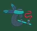 Pipe and Headdress Embroidery Design