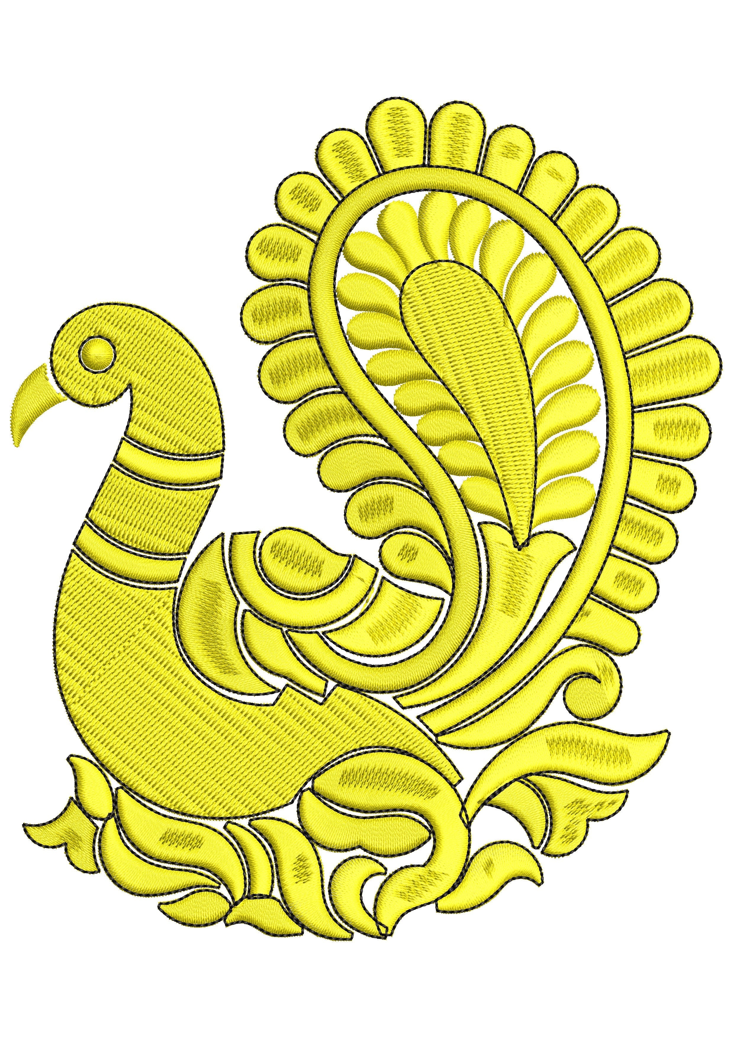 Peacock Embroidery Design