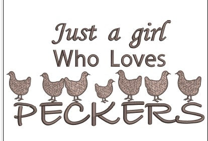 Just A Girl Embroidery Design
