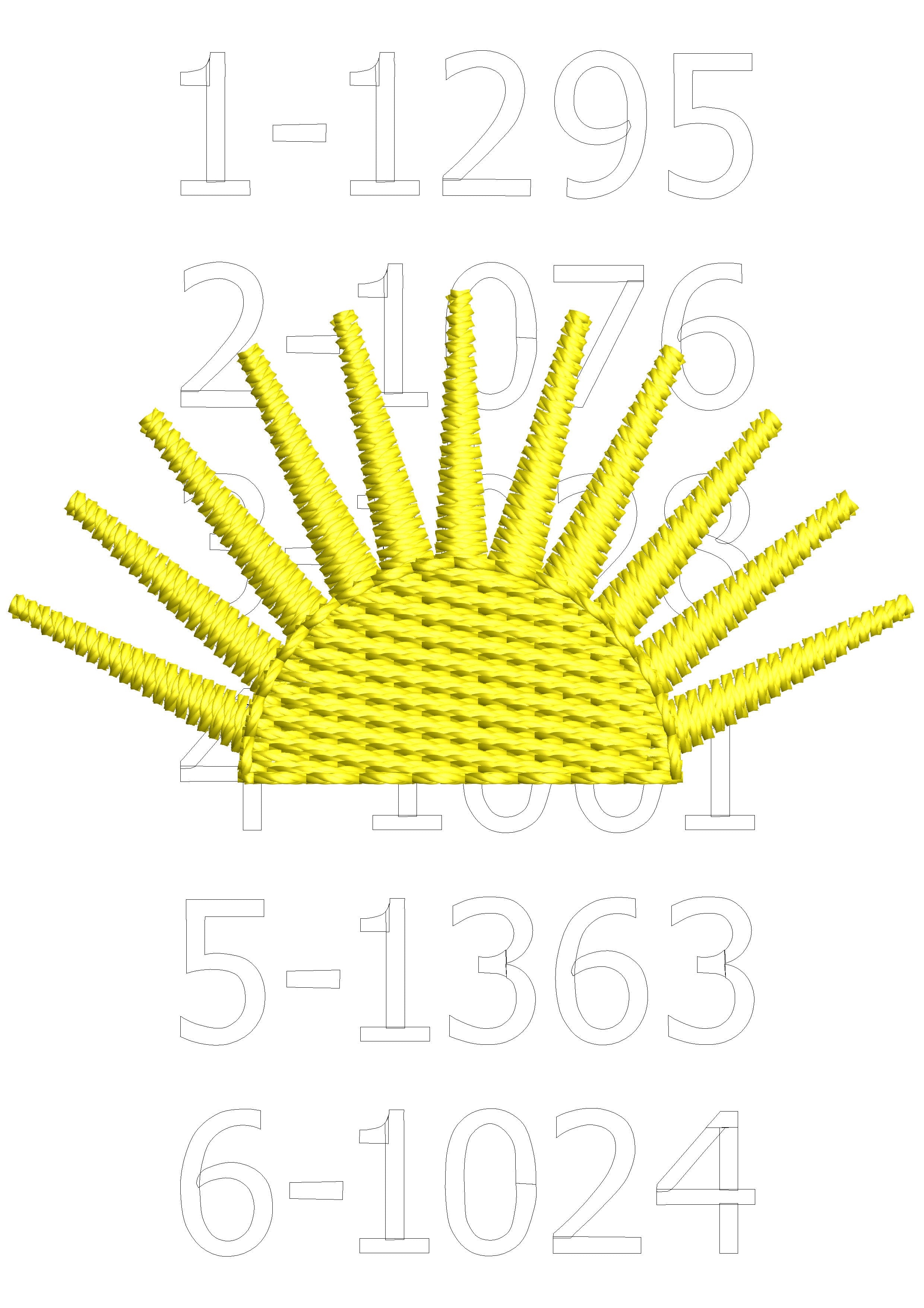 Sun Rise Embroidery Design