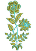 Green Branch Embroidery Design