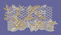 Floral Lace Sequin Border Embroidery Design