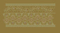 Scrolling Leaf Vine Medallion Panel Embroidery Design