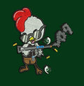 Blaster Chick Green Embroidery Design