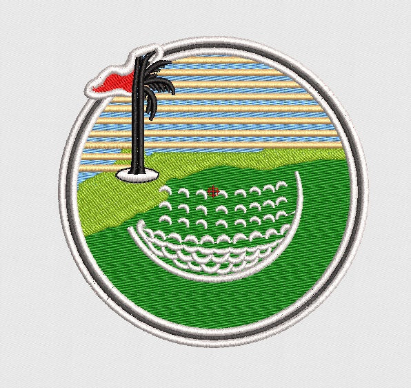 Golf Embroidery Design
