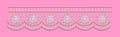 Scalloped Floral Rosette Border Embroidery Design