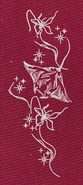 Ribbon Decal Embroidery Design