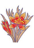 Coral Flower Embroidery Design