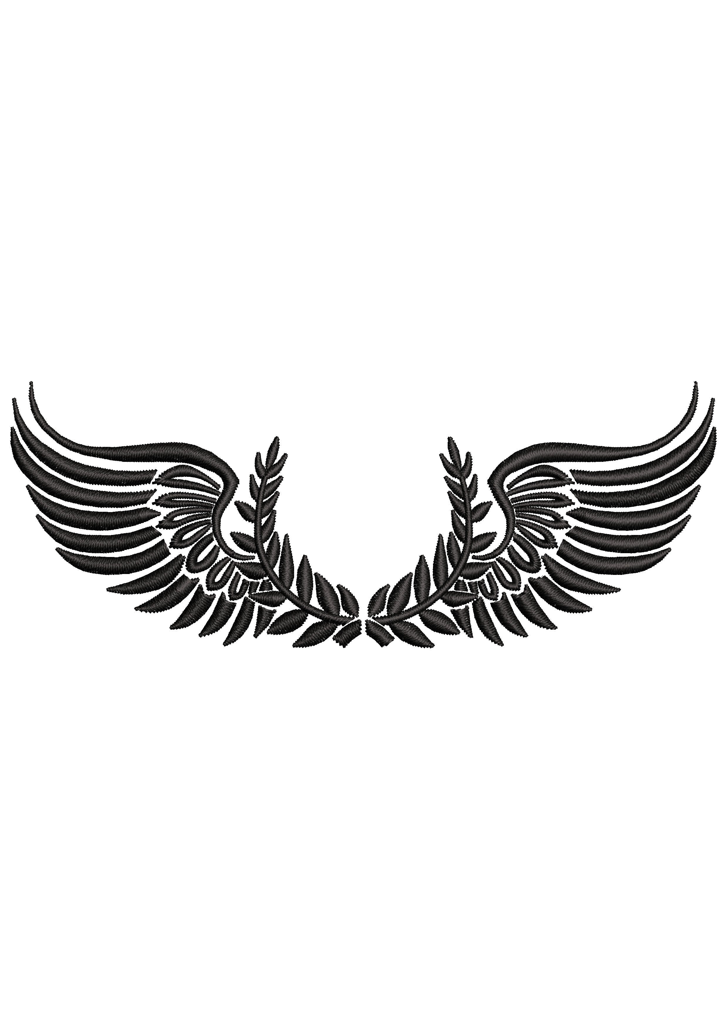 Feathers Embroidery Design