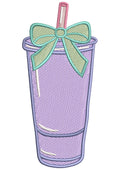 Purple Glass Embroidery Design