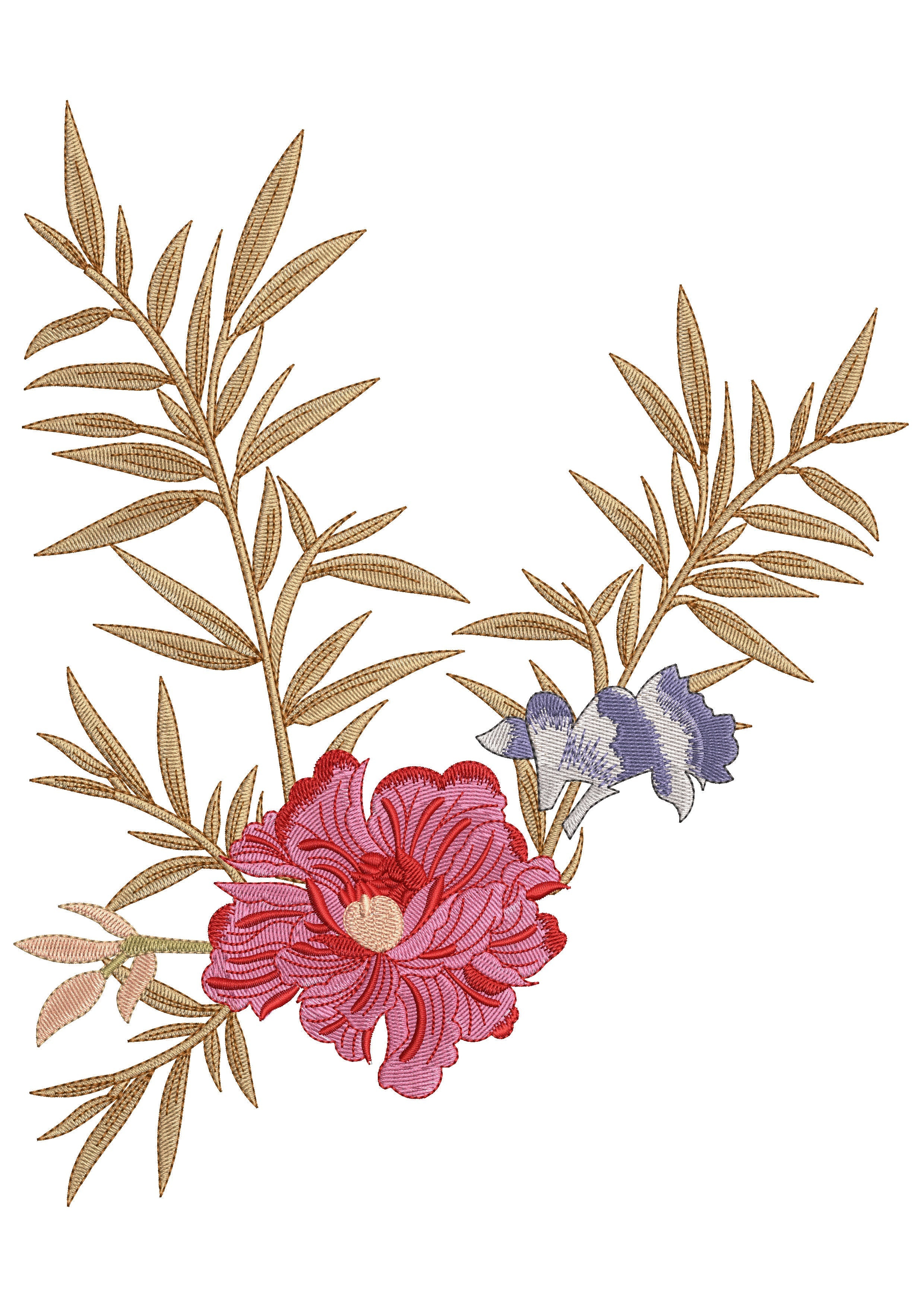 Rose Thorn Embroidery Design