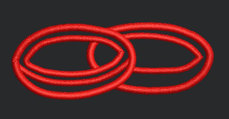 Art In Red Embroidery Design