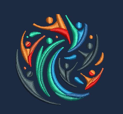 Teamwork Embroidery Design