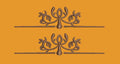 Ornamental Floral Divider Embroidery Design