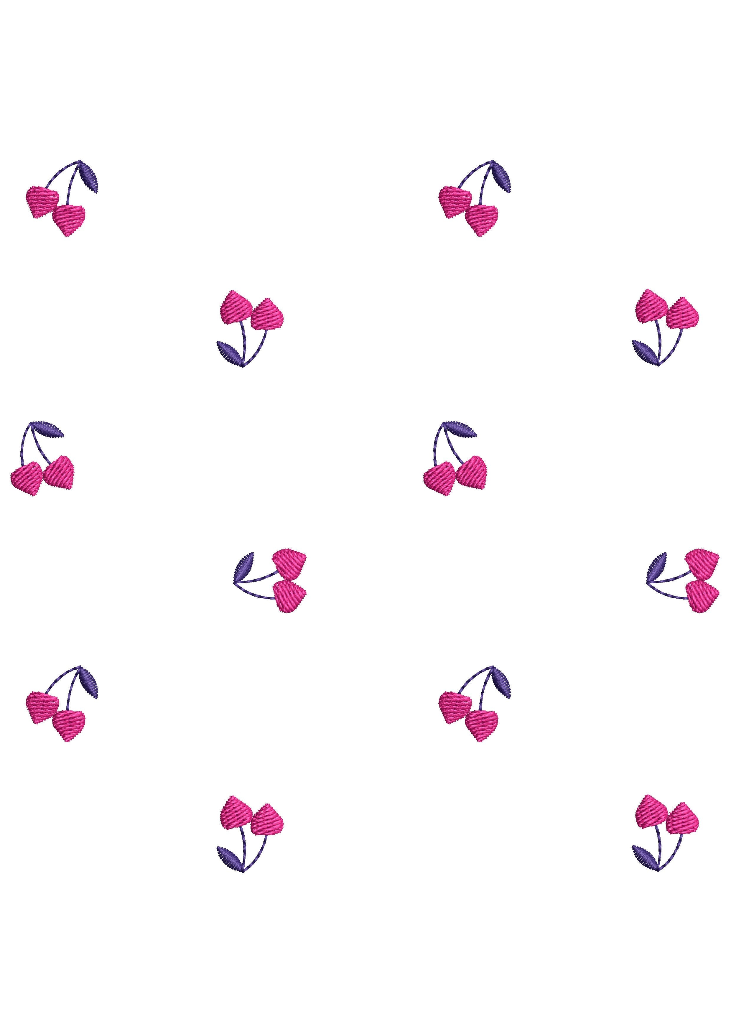 Cherry Spray Embroidery Design