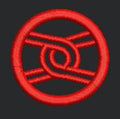 Interlocking Circle Emblem Embroidery Design