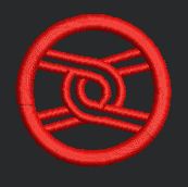 Interlocking Circle Emblem Embroidery Design