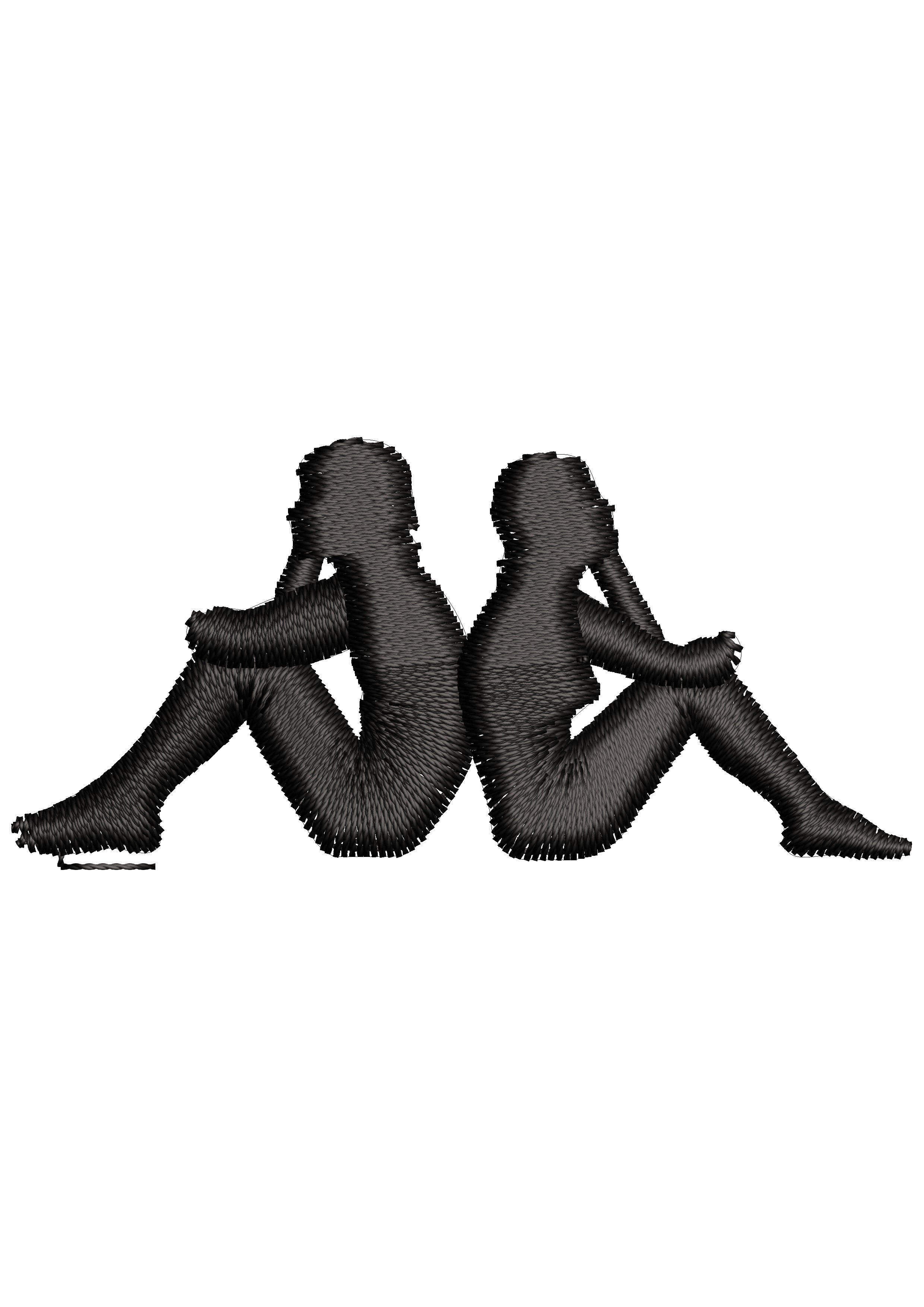 Man Woman Embroidery Design