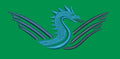 Winged Dragon Emblem Embroidery Design