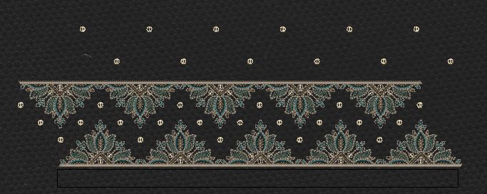 Floral Jacquard Woven Black Embroidery Design