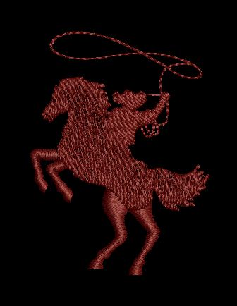 Rearing Stallion Rodeo Embroidery Design