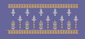 Geometric Floral Bud Border Embroidery Design