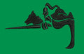 Abstract Equine Jousting Silhouette Embroidery Design