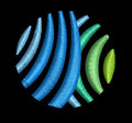 Segmented Gradient Orb Embroidery Design