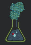 Bubbling Science Flask Embroidery Design