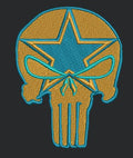 Star Skull with Bandana Embroidery Design