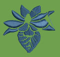 Azure Petal Bloom Embroidery Design