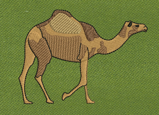 Camel Walk Brown Embroidery Design