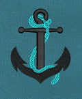 Rope Anchor Black & Neo Embroidery Design