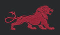 Red Lion Embroidery Design