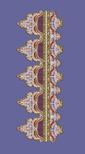 Floral Medallion Ornate Border Embroidery Design