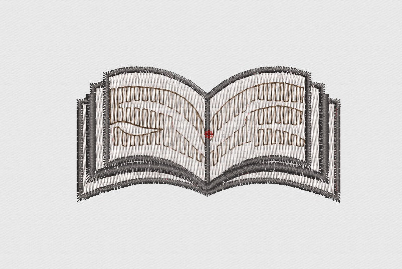 Books Embroidery Design