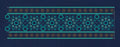 Floral Jacquard Woven Navy Blue Embroidery Design