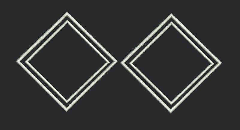 Dual Nested Diamond Graphic Embroidery Design