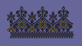 Black and Gold Ornate Border Embroidery Design