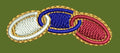 Linked Ovals Interlocking Shapes Embroidery Design