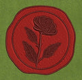 Rose Seal Red Wax Embroidery Design