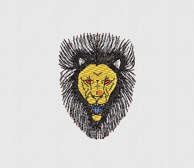 Lion Embroidery Design